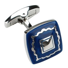 Blue Square Men's Shirts Cufflinks Stainless Steel Wedding Shirt Stud