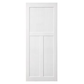 CRAZY ELF 30" x 80" "T" Style Real Primed Door Slab, DIY Panel Door, Modern Interior Barn Door, Water-proof, Anti-deformation