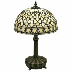 Tiffany-style White Jewel Lamp