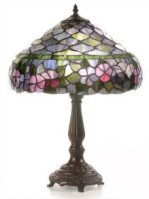 Tiffany-style Peony Table Lamp