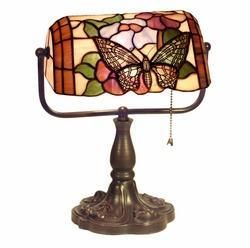 Tiffany Style Banker Butterfly Desk Lamp