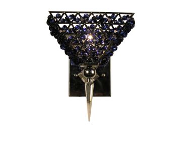 Hades 1-light Blue Crystal Wall Lamp