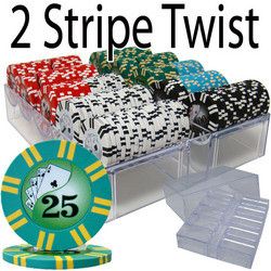 200 Ct - Custom Breakout - 2 Sripe Twist 8 G - Acrylic Tray