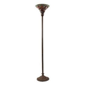 Tiffany-style Vintage Star Torchiere Lamp