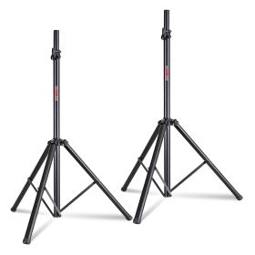 5 Core Speaker Stand Pair Tripod Floor Heavy Duty Adjustable Up to 72 Inch DJ Studio Monitor Stands Pole Mount- SS HD 2PK BLK WOB