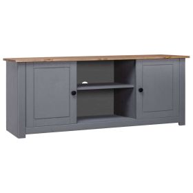 TV Stand Gray 47.2"x15.7"x19.7" Solid Pine Wood Panama Range