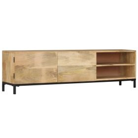 TV Stand 57.1"x11.8"x16.1" Solid Wood Mango