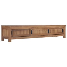 TV Stand 59.1"x11.8"x11.8" Solid Wood Teak