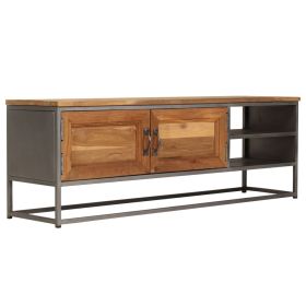 TV Stand Recycled Teak and Steel 47.2"x11.8"x15.7"