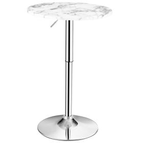 360Â° Swivel Round Pub Table with Height Adjustable