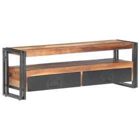 TV Stand 47.2"x11.8"x15.7" Solid Wood with Sheesham Finish