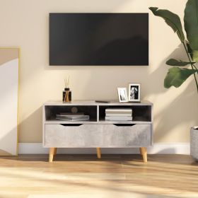 TV Stand Concrete Gray 35.4"x15.7"x19.1" Engineered Wood