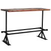 Bar Table Solid Reclaimed Wood Multicolor 59.1"x27.6"x42.1"