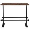 Bar Table Solid Reclaimed Wood Multicolor 59.1"x27.6"x42.1"