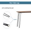 4 Pieces Counter Height Extra Long Dining Table Set with 3 PU Stools Bar Kitchen Table Set Console Table