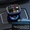 FM Modulator USB 3.1A Fast Charge Transmitter FM Bluetooth Car Radio Adapter Wireless Handsfree Support U Disk TF Card Playback