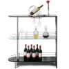 2-holder Bar Table with Tempered Glass Shelf