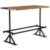 Bar Table Solid Reclaimed Wood Multicolor 59.1"x27.6"x42.1"