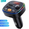 FM Modulator USB 3.1A Fast Charge Transmitter FM Bluetooth Car Radio Adapter Wireless Handsfree Support U Disk TF Card Playback