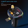 FM Modulator USB 3.1A Fast Charge Transmitter FM Bluetooth Car Radio Adapter Wireless Handsfree Support U Disk TF Card Playback