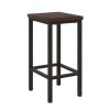 3-Piece Bar High Bar Set with Stools; Espresso