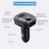 FM Modulator USB 3.1A Fast Charge Transmitter FM Bluetooth Car Radio Adapter Wireless Handsfree Support U Disk TF Card Playback