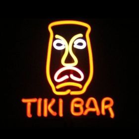 Tiki Bar Mask Neon Sculpture