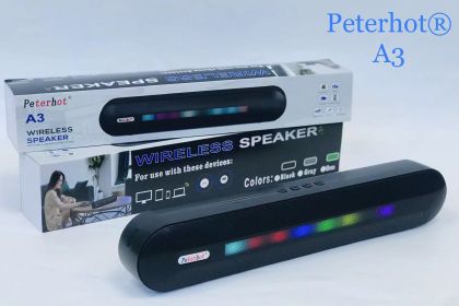 Bluetooth Speaker With Long LED Breathing Light (Option: Black-USB)