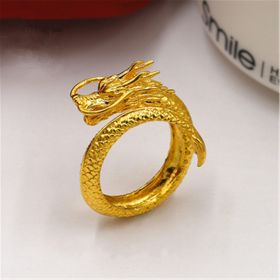 Dragon and phoenix lovers ring (Option: Dragon ring)