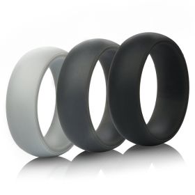 Men's electronic cigarette silicone ring (Option: White grey black-11-Q3pcs)