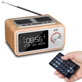 Bluetooth Speaker Alarm Clock Radio Mobile Phone Clock Small Stereo (Option: Golden oil color)