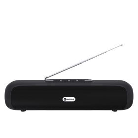 Desktop Wireless Long Strip Radio Subwoofer (Color: Black)