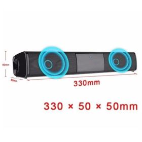 Echo Wall Bluetooth Speaker Wireless Card (Option: Black-330x50)