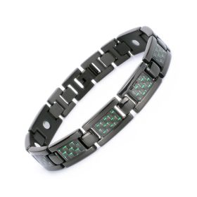 Titanium bracelet (Option: Green fiber)