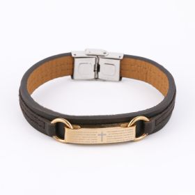 Bible verse leather bracelet (Option: 18.5cm)