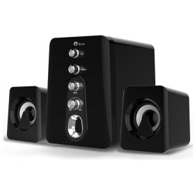 Mini USB 2.1 Speaker Wired Combination High Audio Heavy Bass Music Subwoofer Mobile Phone (Option: Black-A-USB)