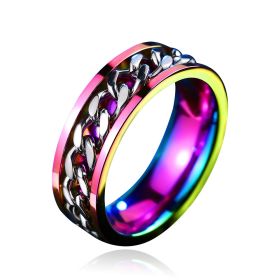 Stainless steel rotating ring (Option: Sliver color-Number11)