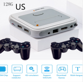 Portable HD Wireless Game Emulator Arcade Host (Option: 128G-US)