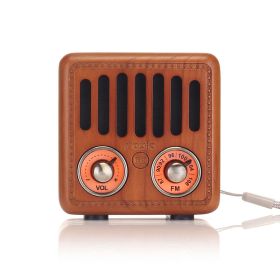 Walnut Solid Wood Retro Bluetooth Speaker (Option: Cherry wood-USB)