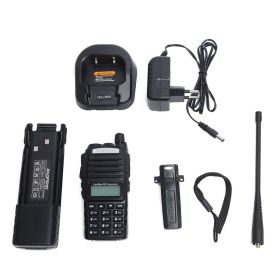 Battery Walkie Talkie UV Double Segment Hand Station Double (Option: Black-US)