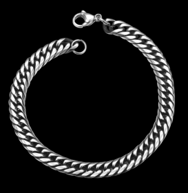 Titanium steel bracelet (Option: Stainless steel 21cm x9mm)