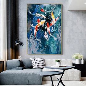 Handmade Oil Painting Canvas Wall Art Decoration Modern Animal Colourful Elephant Home Entryway Living Room Bedroom Luxurious Decoration Painting (size: 90x120cm)