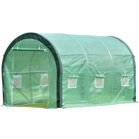 Topline Outdoor Garden Greenhouse with Zipper Openings (Color: green)