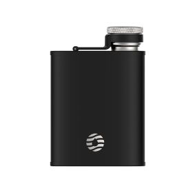 Healter Men's Hip Flask;  Portable Pocket Stainless Steel Flask;  Whiskey Flask for Outdoor Camping Climbing Hiking Picnic (Color: Black, size: 8 oz)