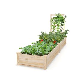 Yard Multi Usage Garden bed with Wooden Planter (Color: As pic show, type: Style C)