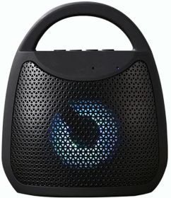 Bluetooth Speaker Stereo Loud Volume Wireless Outdoor Bass Portable Outside Speakers Music Recharge Water Resistant Easy Connectivity 5Core BT13 (Color: Black)