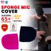 5Core Microphone Cover Mic Pop Filter Windscreen Mic Sponge Covers Disposable Foam For Karaoke Black & Pink SPONGE